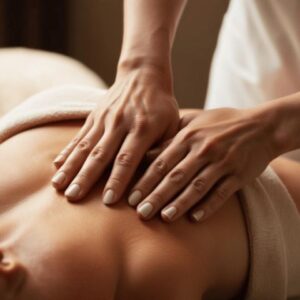 Massage van de bovenrug
